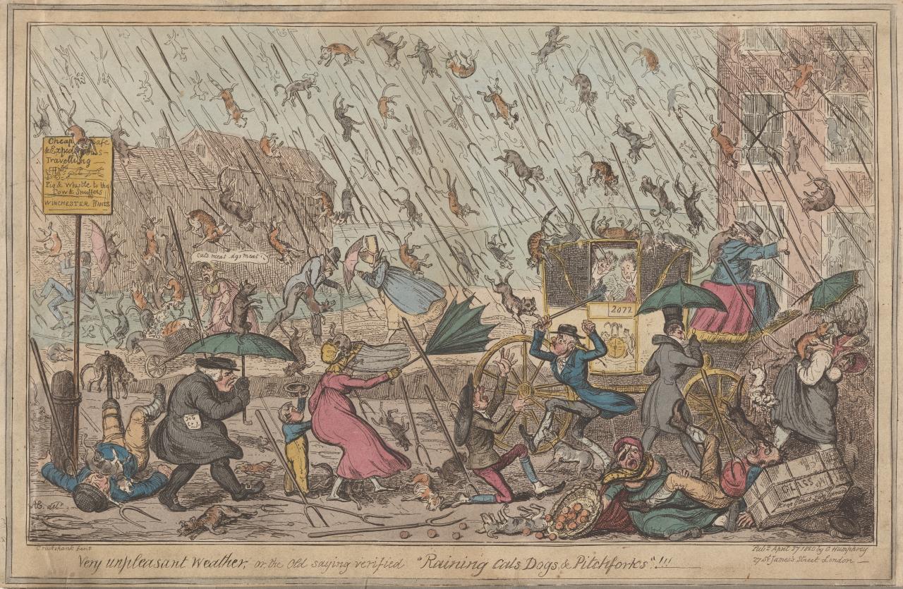 George Cruikshank Very unpleasant Weather